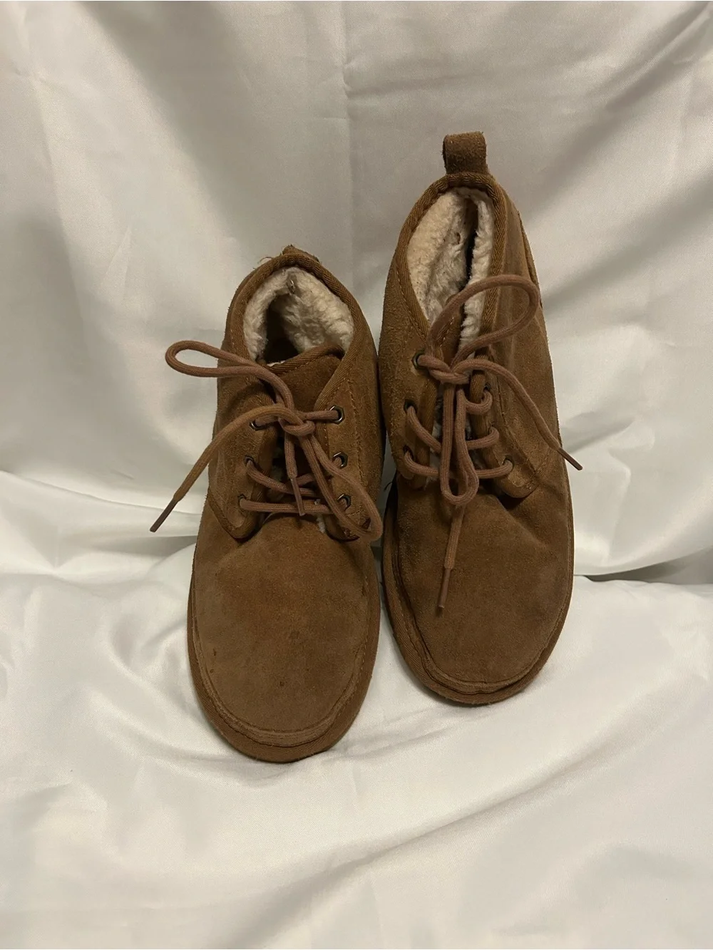 Women’s  Brown Suede Lace-Up Casual Shoes with Plush Lining